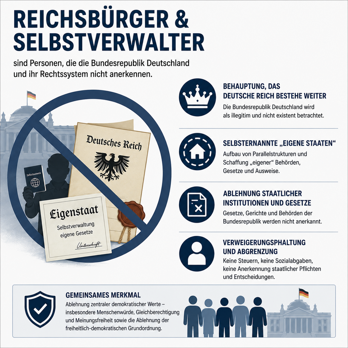 Merkmale Reichsbürger und Selbstverwalter